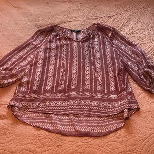 Red and White Blouse